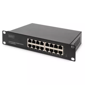 Netwerkswitch DIGITUS 10 inch Gigabit Ethernet 16-poorts unmanaged (rackmount-module)