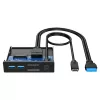 Graugear USB-hub+kaartlezer multi frontpaneel, Type-C USB retail (G-MP01CR)