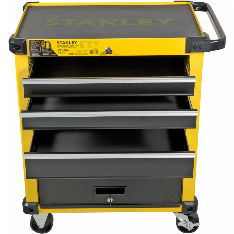 Gereedschapskar Stanley STST74305-1 met 5 laden, geel/zwart, 3 platte + 2 hoge laden