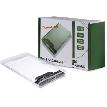 HDD-behuizing Argus GD-25000, USB 3.0, transparant