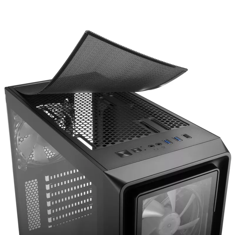 PC-behuizing Sharkoon TK4 RGB midi tower zwart