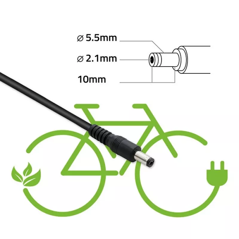 Qoltec 50761 oplader voor e-bike-accu's 36V | 42V | 2A | 5,5*2,5