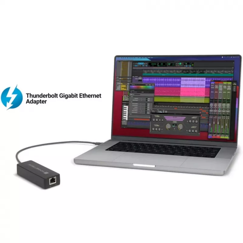 Sonnet Thunderbolt AVB Gigabit Ethernet-adapter voor Macs, zwart