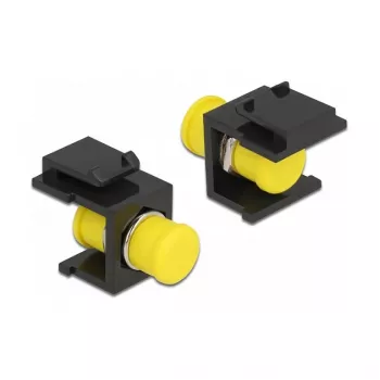 Keystone-module DELOCK 86851, platte FC-stekker, zwart, 16,5×24×21,8 mm