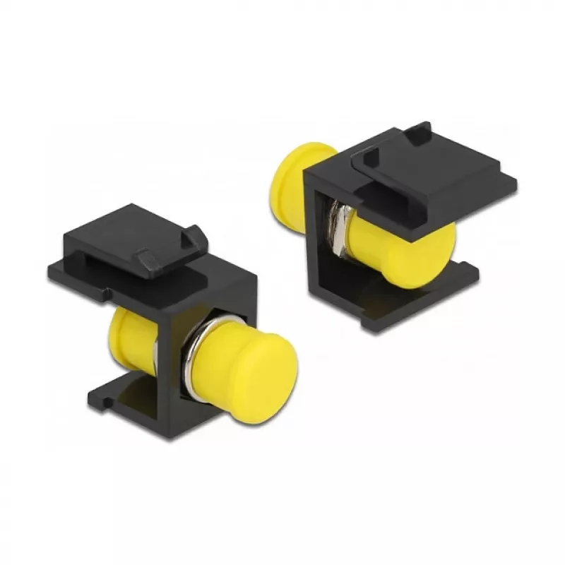 Keystone-module DELOCK 86851, platte FC-stekker, zwart, 16,5×24×21,8 mm