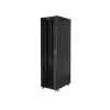 Lanberg FF01-8047-12BL 19-inch vrijstaande serverkast 47U, 800x1000 mm, glazen deur, LCD, IP20, montagepakket, zwart