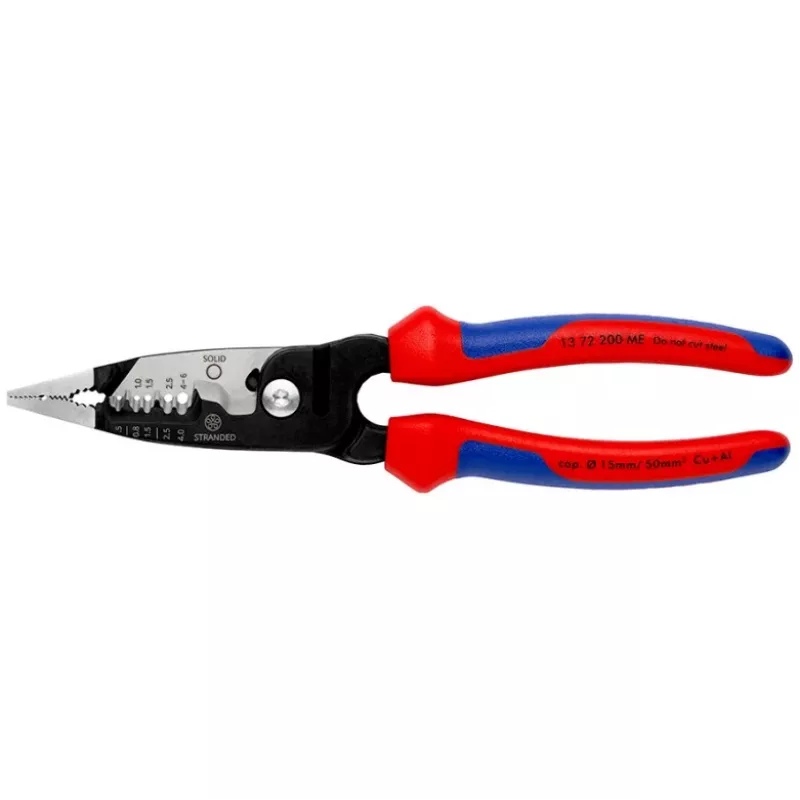 Knipex 13 72 200 ME striptang zwart, blauw, rood, roestvrij staal