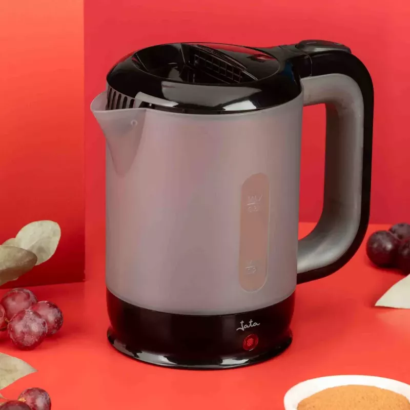 Jata JEHA1240 waterkoker, 0,5 l, 900 W, zwart/grijs