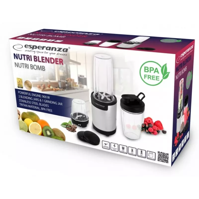 Tafelblender Esperanza EKM030 zwart roestvrij staal