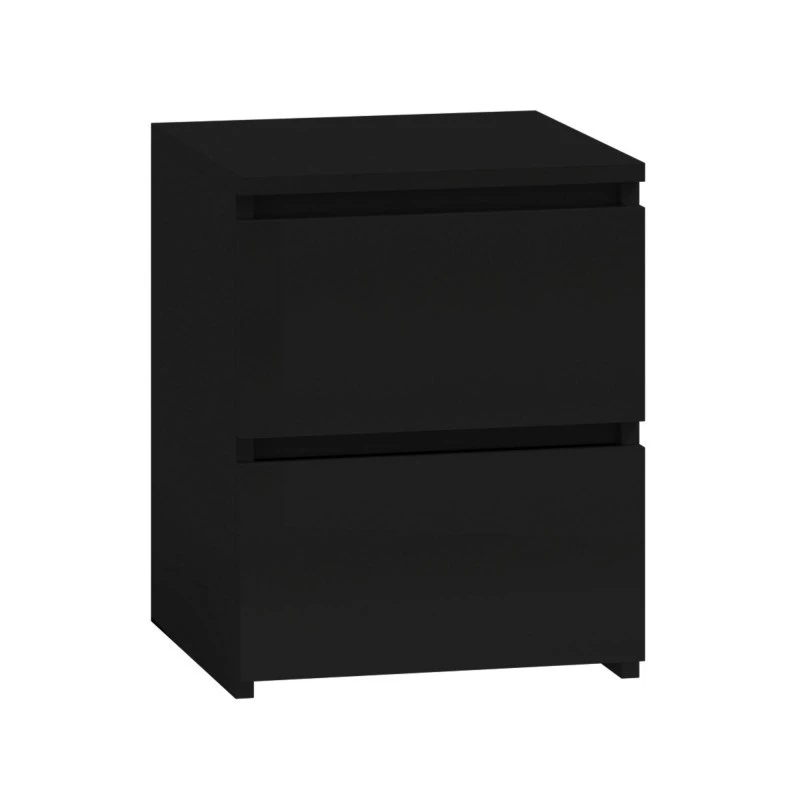 Nachtkastje top e shop M2 CZERŃ, 2 laden, zwart, 300×300×400 mm