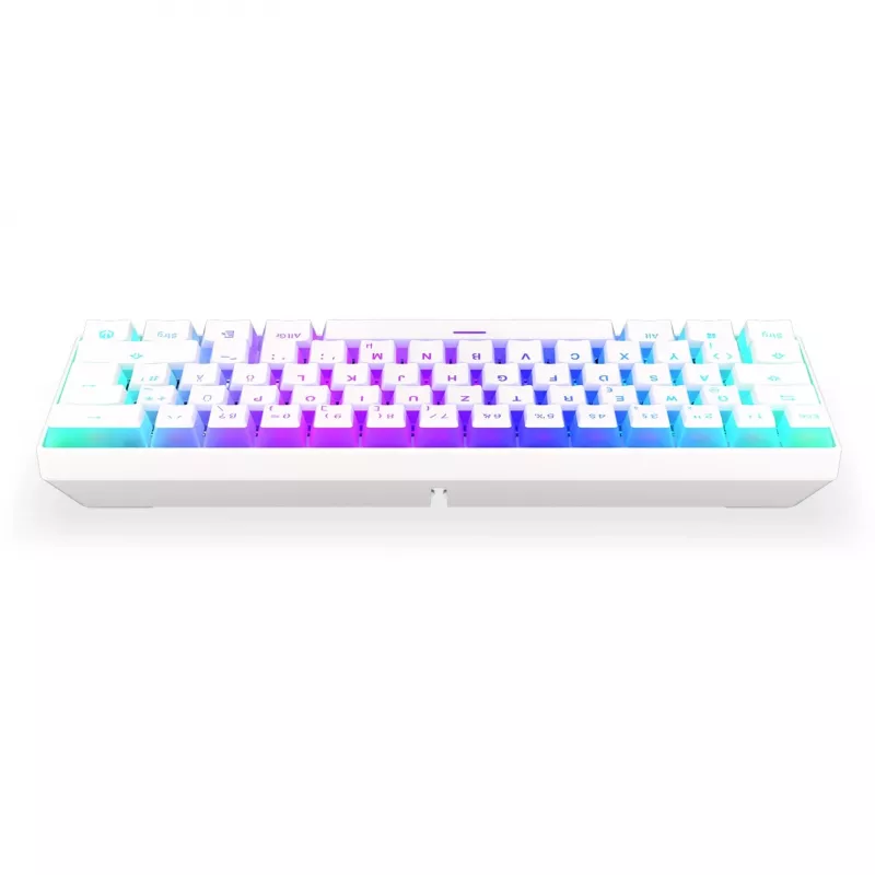 Thock Compact Wireless Pudding Onyx White, Gaming-toetsenbord wit, DE-layout, Kailh Box Red