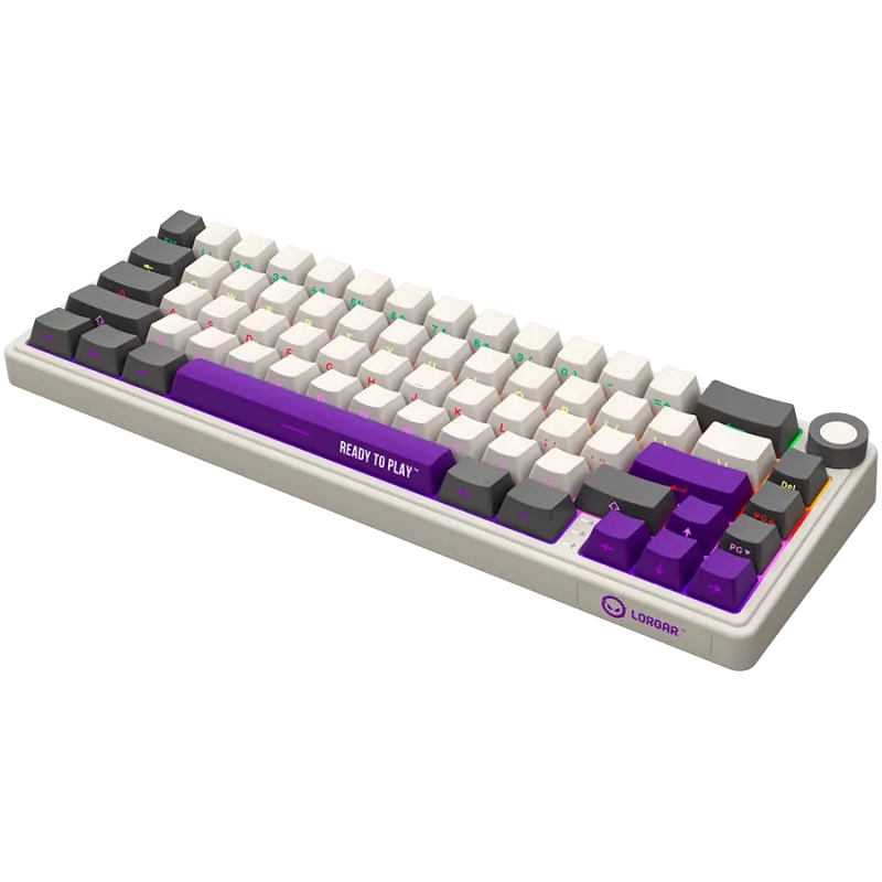 Draadloos mechanisch gaming-toetsenbord LORGAR KBP70MW 65%-layout beige