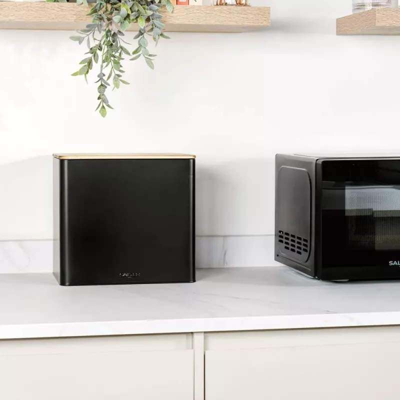 Broodtrommel-set Salter BW129001EU7 zwart 4-delig – bewaarbak voor brood en bakwaren