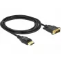 DeLOCK - videokabel - Single Link - DisplayPort (M) naar DVI-D (M) - DisplayPort 1,2a - 2,0m - passief - zwart (85313)