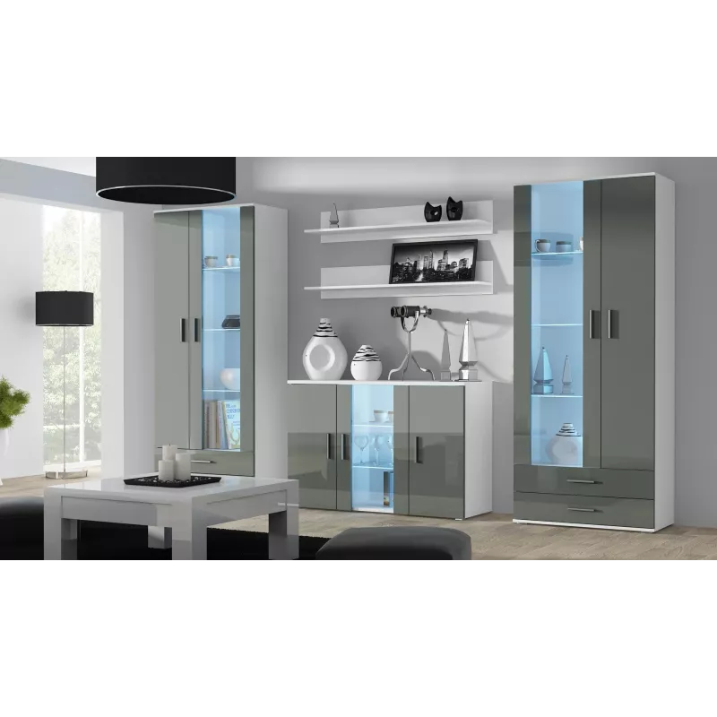 Cama Set van twee planken 125cm SOHO wit mat