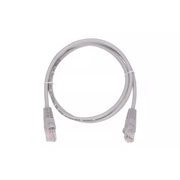 LAN-patchkabel Extralink Cat5e UTP 1 m, RJ-45 naar RJ-45, grijs