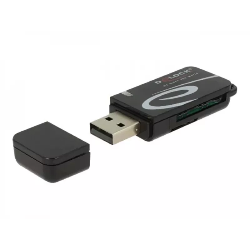 Kaartlezer DeLOCK Mini USB 2.0 met SD- en micro-SD-slot