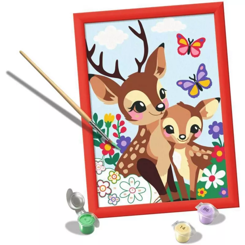 Schilderen-op-nummer-set Ravensburger CreArt gelukkig hert — genummerde canvas-schilderset