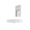 Kaptafel met spiegel cama meble PAFOS 80×41,6×100 cm, wit mat, MDF-frame, 1 lade