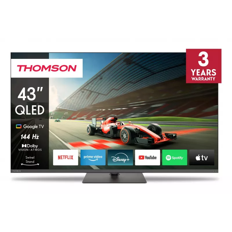 TV | THOMSON | 43 inch | 4K Ultra HD | 3840 x 2160 pixel | plat | 16:9 | QLED Pro | 43QG7C04