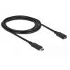 USB-kabel DeLOCK SuperSpeed USB 3.2 Gen 1 2 m USB-C zwart