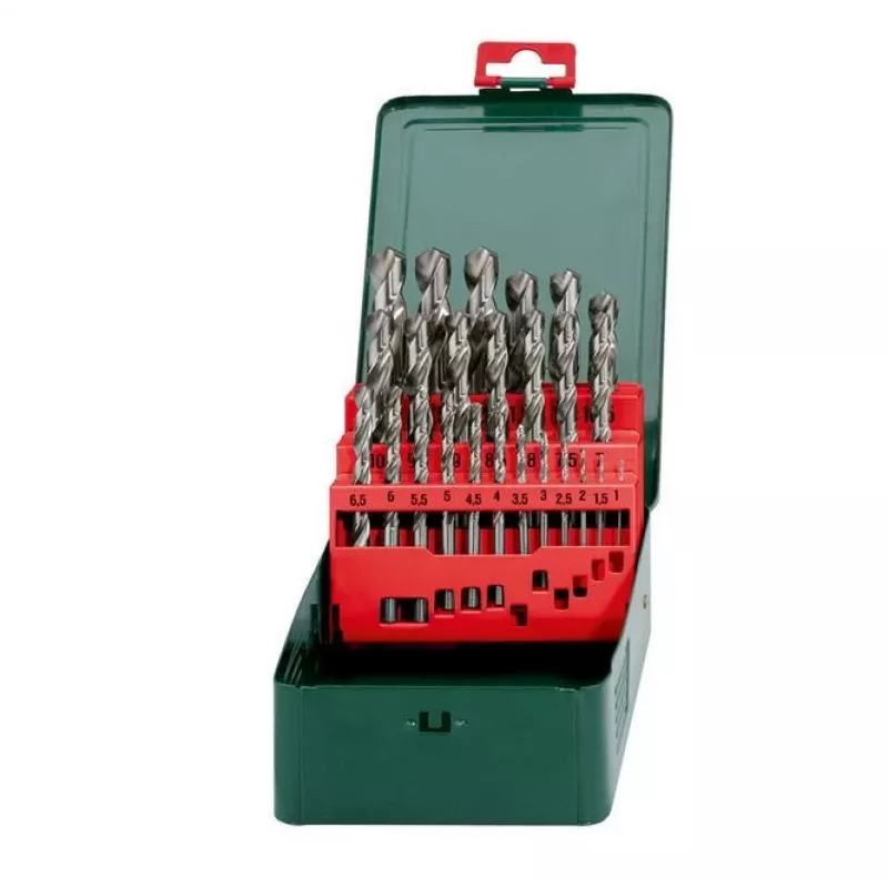 Metabo HSS spiraalboorset voor metaal, 25 stuks, 1-13 mm, DIN 338 (627154000)