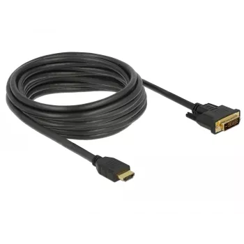 Videokabel-adapter DeLOCK 85656 5 m HDMI Type-A DVI zwart