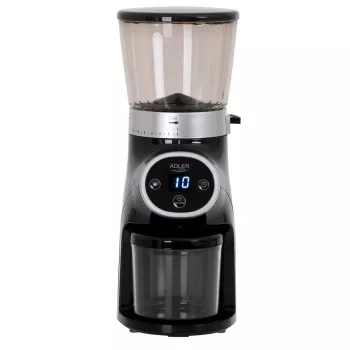 Professionele koffiemolen, stalen maalwerk, 31 maalgraden, Café 90g/m, Adler, AD4450, 300, zwart