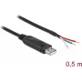Adapterkabel USB 2.0 Type-A naar serieel RS-232 DeLOCK 63497