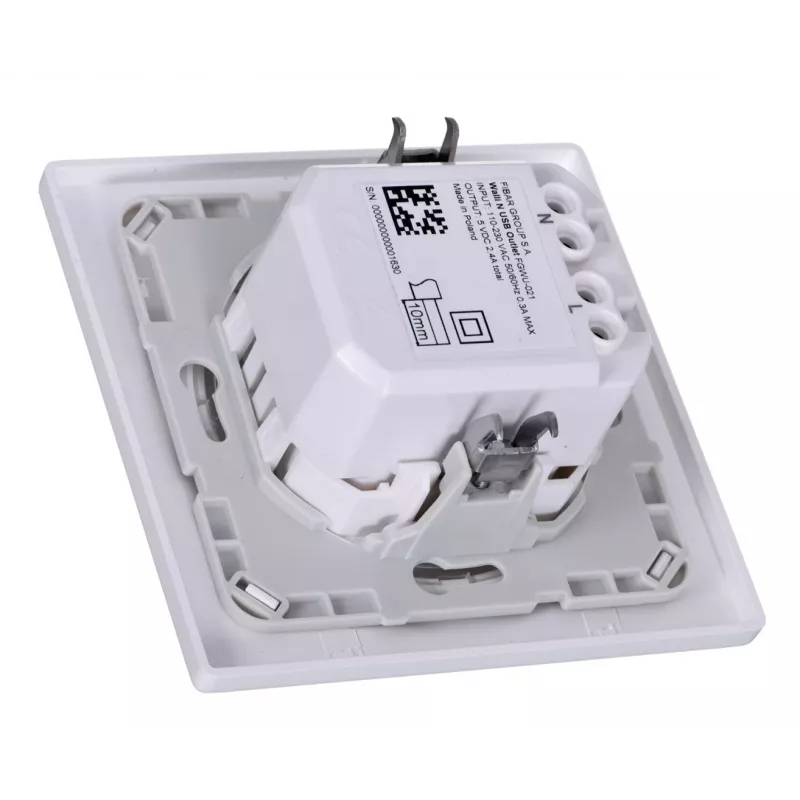 Fibaro Walli N stopcontact 2x USB wit