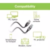 Techly ICOC U3A-RJ45-010 USB-A naar Gigabit Ethernet adapterkabel, 1 m, zwart/zilver