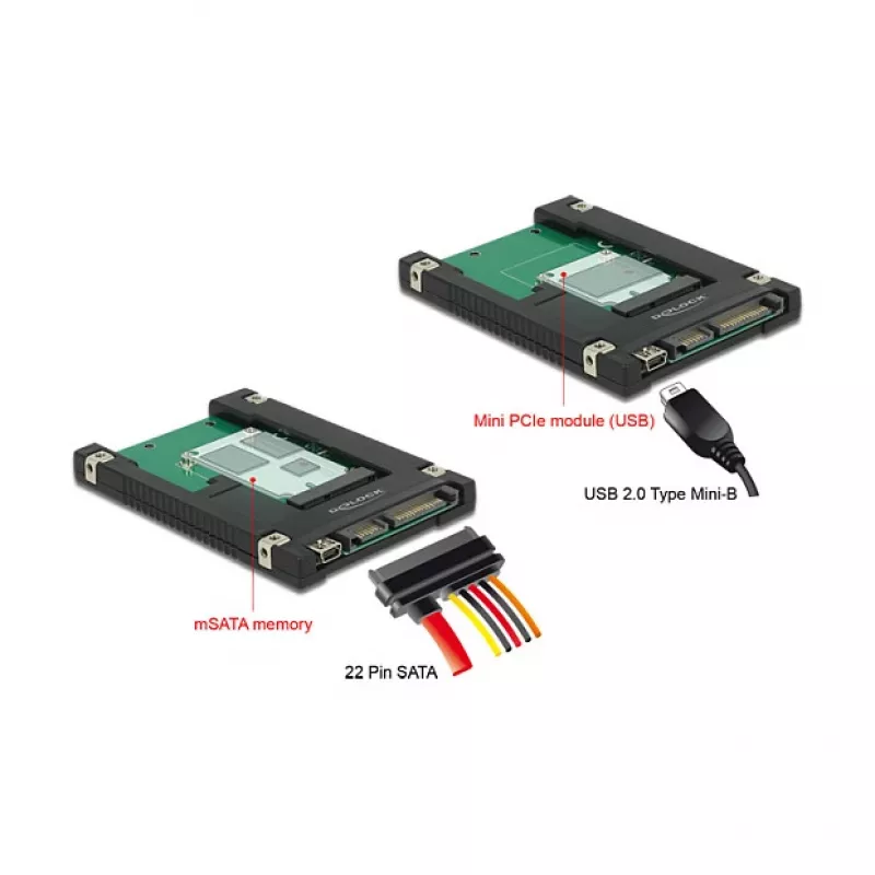 Interne SATA USB 2.0-adapter DeLOCK 62853
