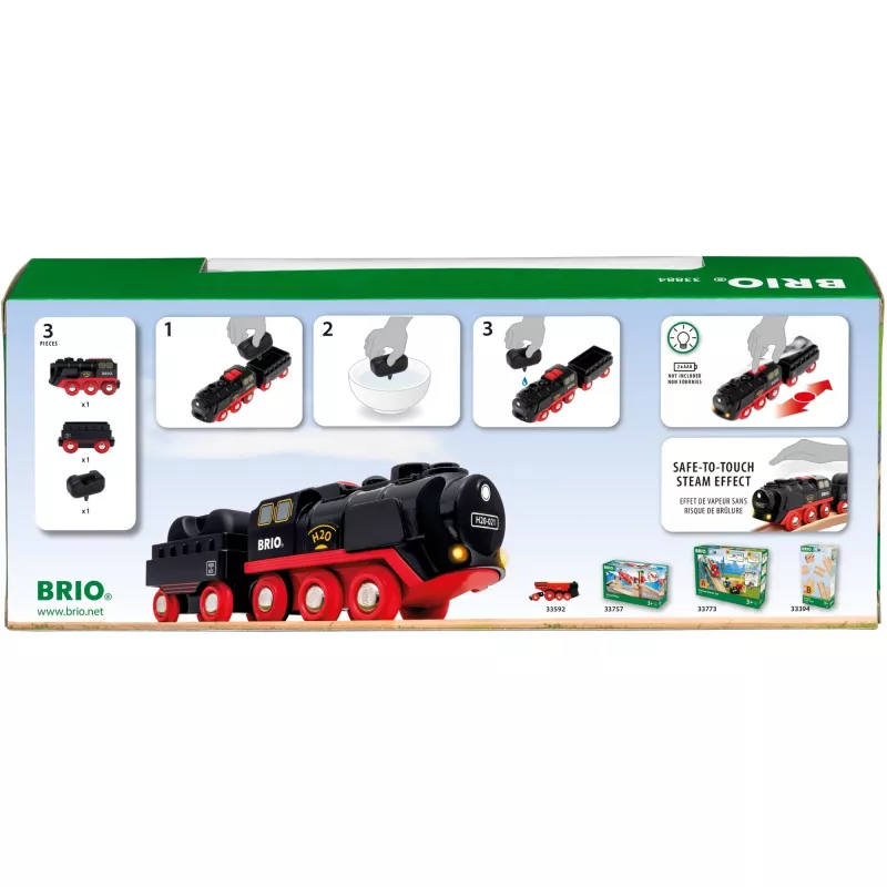 Brio batterij-aangedreven stoomlocomotief met watertank, vanaf 3 jaar