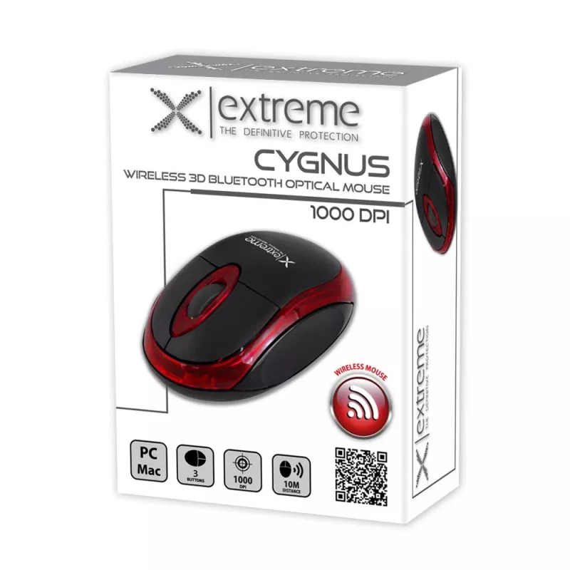 Draadloze optische Bluetooth-muis 3D Cyngus rood