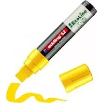 Markeerstift Edding 52 EcoLine geel 4,0–15,0 mm — permanente marker met beitelpunt, navulbaar
