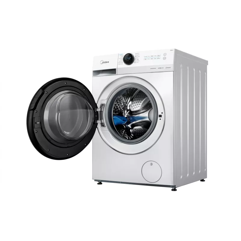 Wasmachine Midea MF200W80WB/W-HR, frontlader, 8 kg, 1400 t/min, LCD, stoom, 60 cm breed