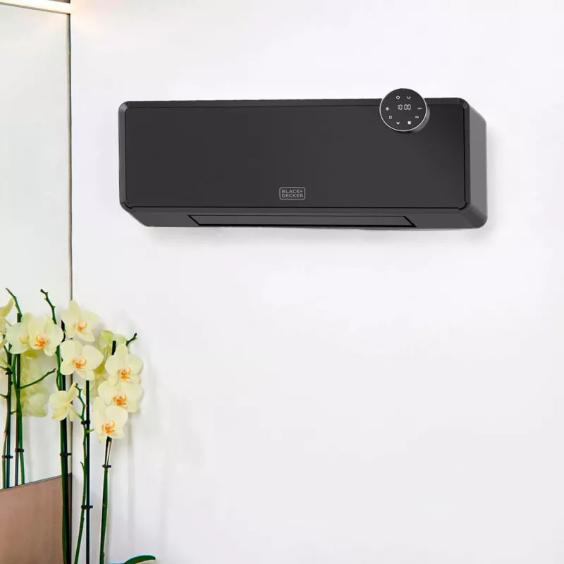 Wandkachel Black & Decker BXWSH2001E 2000W, instelbare thermostaat, IP22, LED-display, afstandsbediening, wandmontage