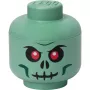 Opbergbox Room Copenhagen LEGO hoofd Skeleton klein, groen/zwart