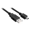 USB 2.0-kabel, USB-A stekker > mini-USB stekker (zwart, 1,0 meter, dubbel afgeschermd)