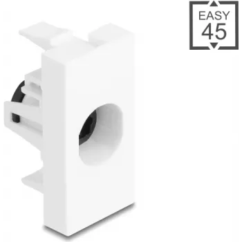 TOSLINK optische koppelaar DELOCK Easy 45 module TOSLINK bus naar bus wit