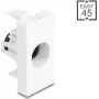 TOSLINK optische koppelaar DELOCK Easy 45 module TOSLINK bus naar bus wit