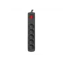 Overspanningsbeveiliging NATEC Bercy 400 — 5 stopcontacten, 3 m kabel, zwart