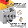 Qoltec 52611 DC-scheider met vergrendelfunctie | hoofdschakelaar | 1200 V | 32 A | 8 kV | 4P