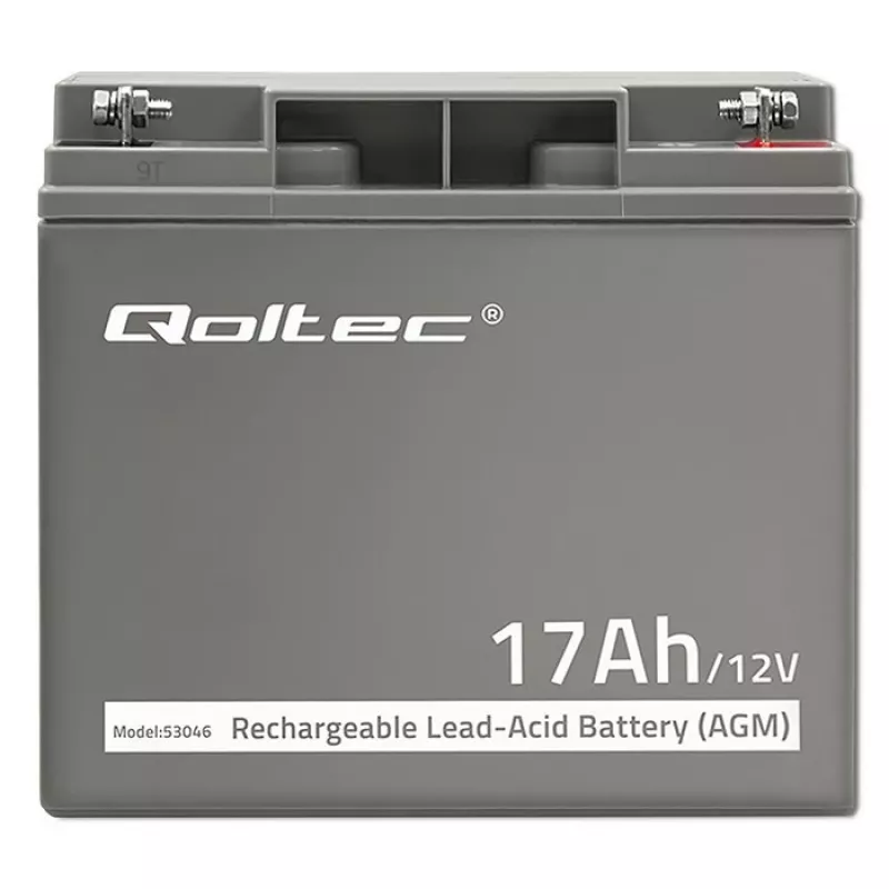 Qoltec 53046 AGM-accu 12 V 17 Ah, max. 255 A