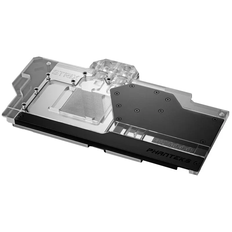 Phanteks Glacier G6000 Strix GPU-waterblok met backplate, ASUS RX 6800/6900 Strix/TUF, zwart