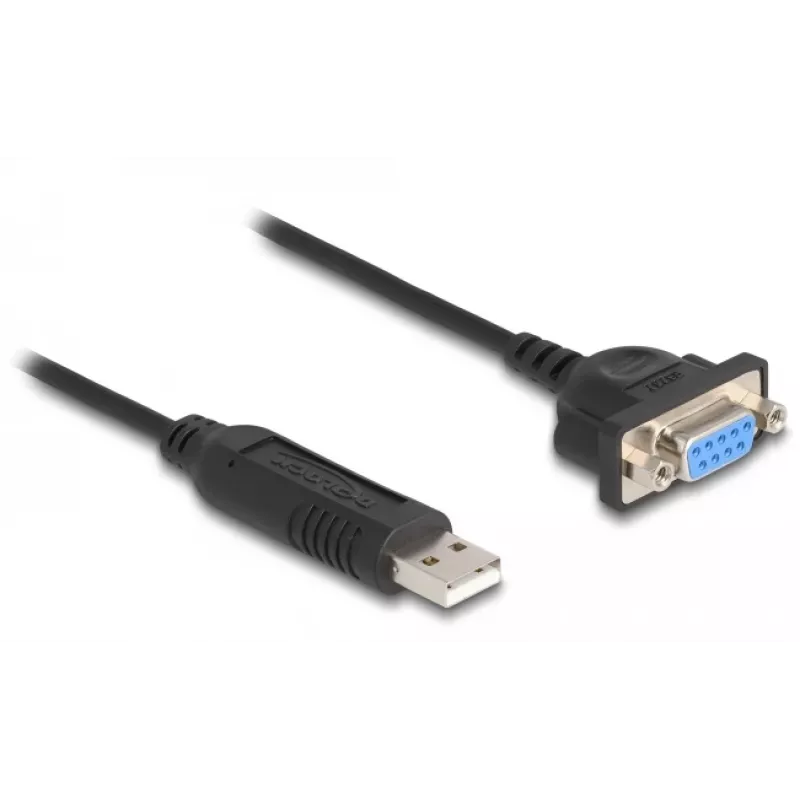DeLOCK USB 2.0 naar serieel RS-232 adapter 50 cm FTDI zwart