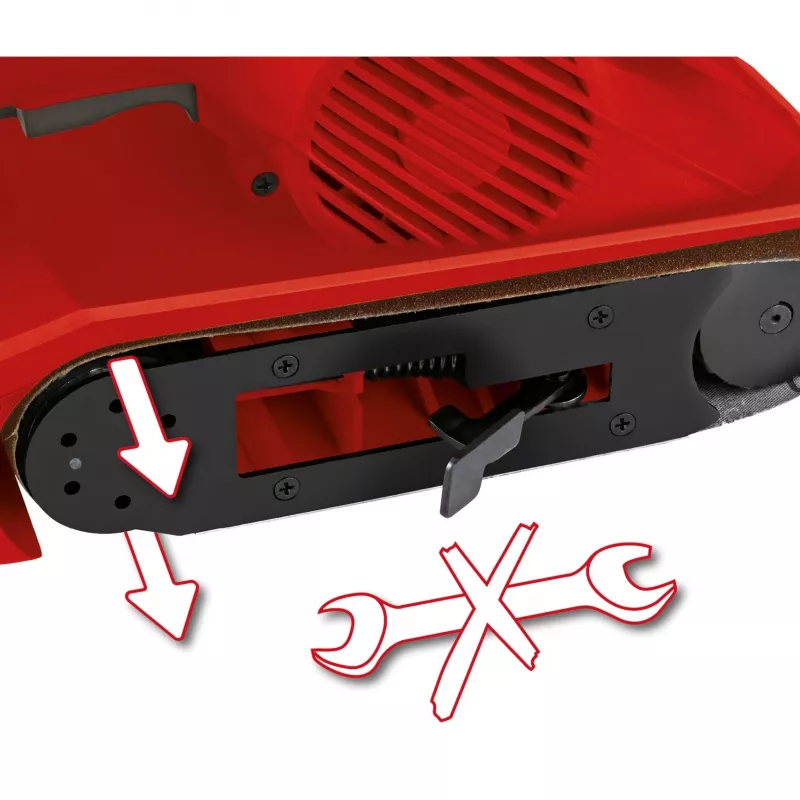Bandschuurmachine TC-BS 8038 (rood/zwart, 800 watt)