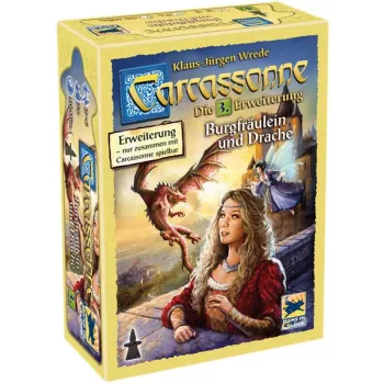 Carcassonne - De prinses en de draak, bordspel 3e uitbreiding
