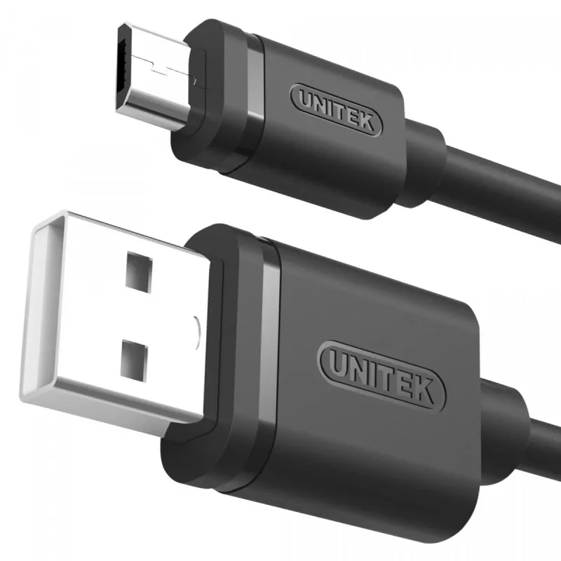 UNITEK Y-C434GBK USB-kabel USB 2.0 1,5 m USB A micro-USB B zwart