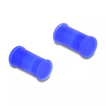 Poort-stofkap DELOCK 60672 voor DL4-aansluitingen, silicone, blauw, 14×27×14 mm, 10-pack